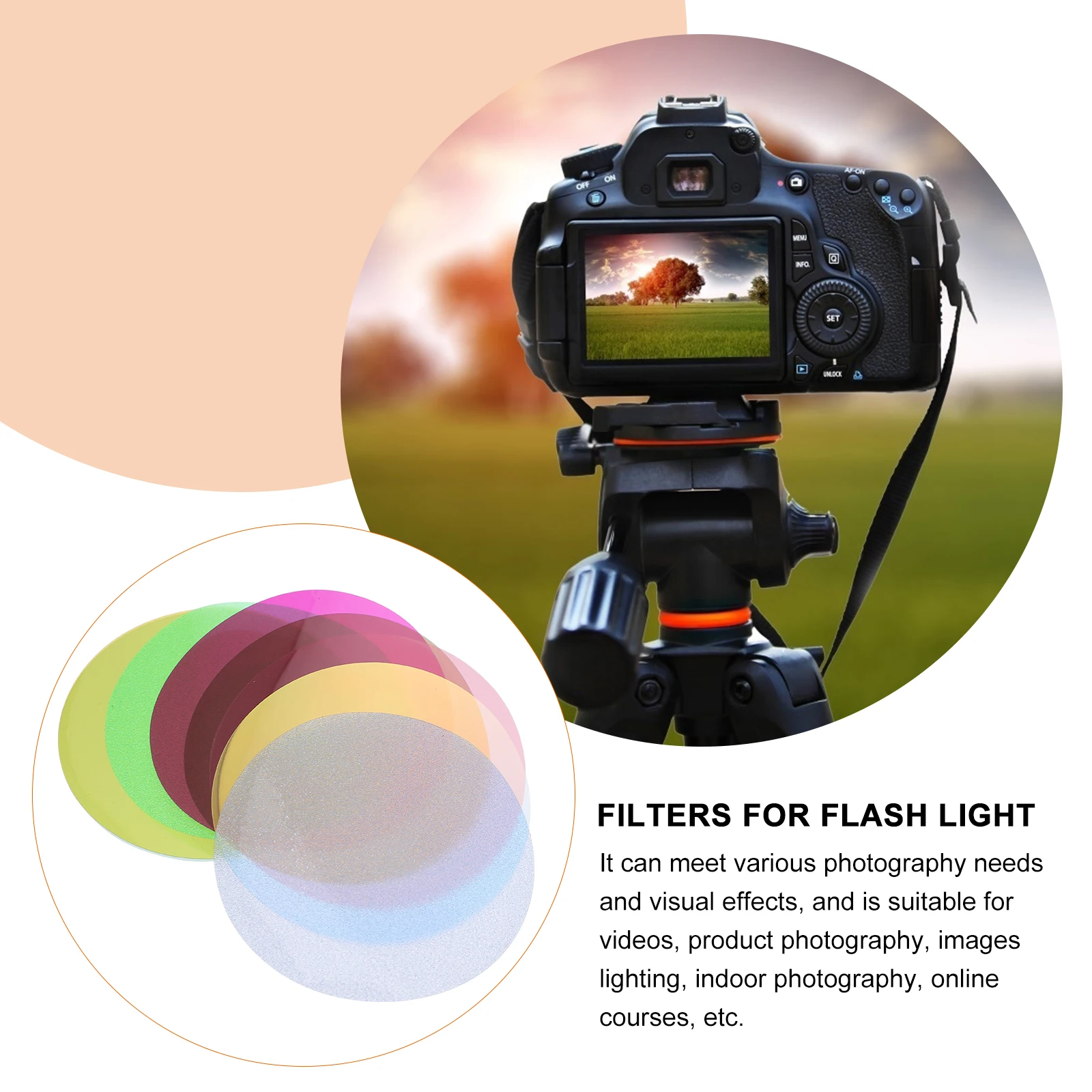 

8Pcs Lampshade Film PVC Color Correction Gel for Flash Light Photo Baby Growth Memory Suitable Transparent Lighting Sheets