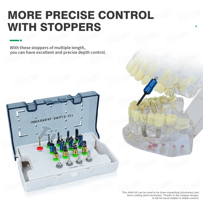 Bone cutting im plant surgical drill osseodentification drills burs with stopper