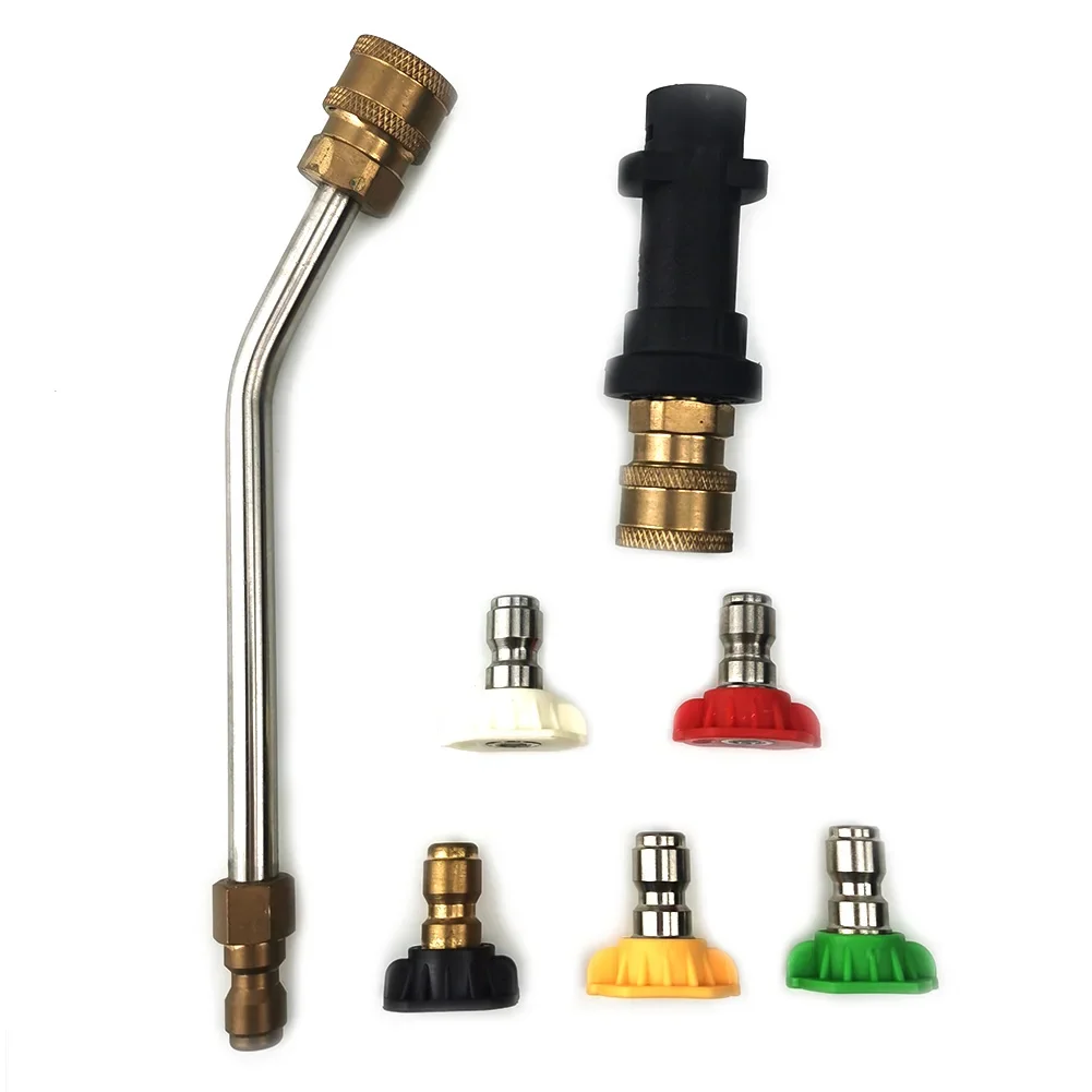 

Водяной пистолет высокого давления, быстрый адаптер, быстроразъемные распылительные насадки + изогнутая удлинительная трубка для Karcher K2 K3 K4 K5 K6 K7