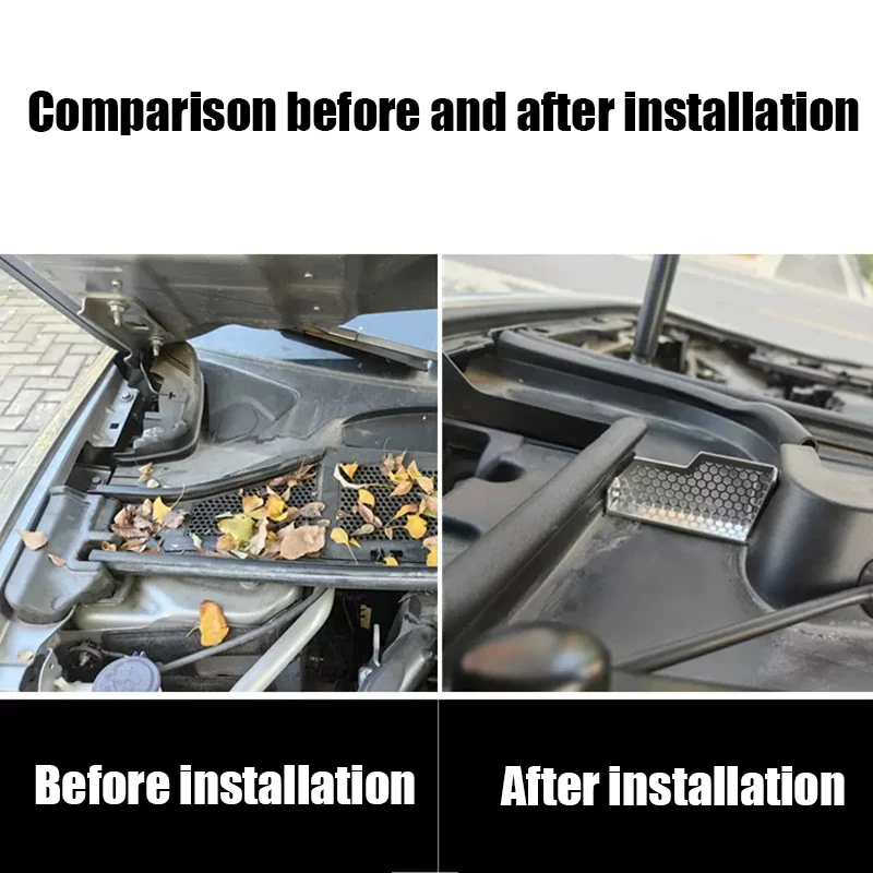 for Peugeot 508 2023 2022 2021 Engine hood water channel anti clogging net Engine hood anti clogging protective cover filtration