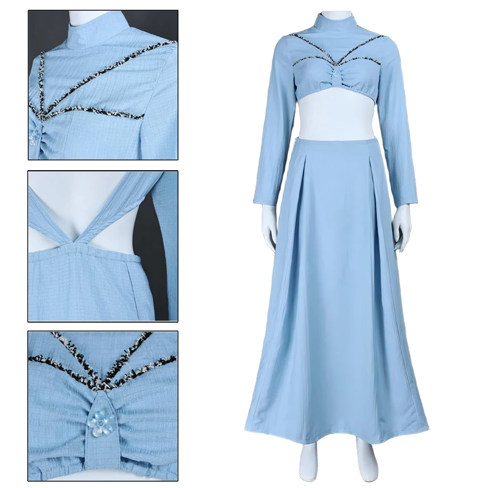 

Маскировка Падме Косплей Амидала Синее Платье Фильм Космическая Битва Женщины Ролевая Игра Длинная Юбка Костюм Хэллоуин Карнавальные Вечерние Наряды