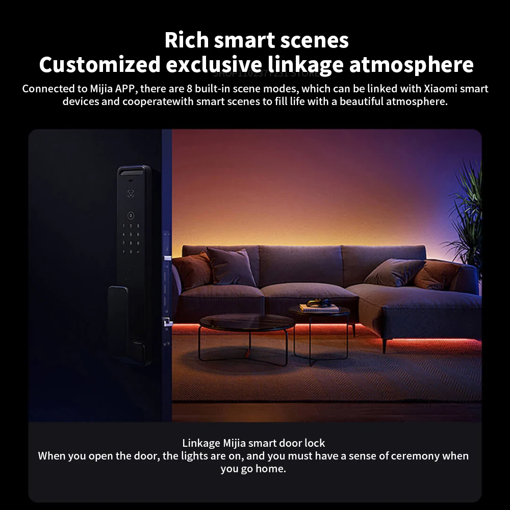 Xiaomi Mijia Smart LED Ambient Light Strip Bluetooth&Wifi Intelligent Linkage Full Score Atmosphere RGB Gaming Light Effect 2M