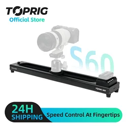 Toprig S60 Video slider camera electric rail slider motorized for Dolly Zoom Shots Photography dslr support pan,Loop,Time-Lapse,