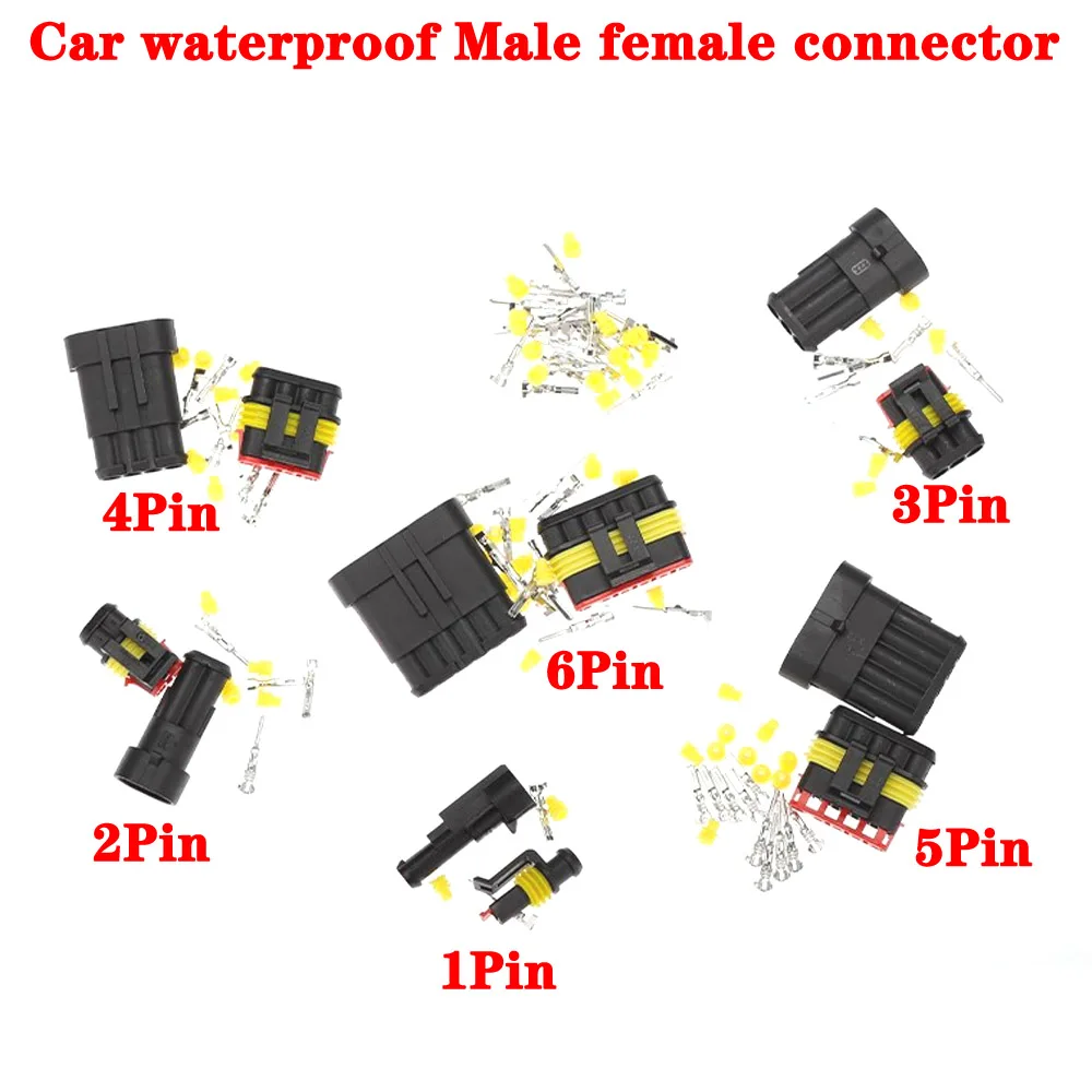 

2pin 1/2/3/4/5/6 pins Plug socket Super seal Waterproof Electrical Wire Connector Plug for car waterproof Male female connector