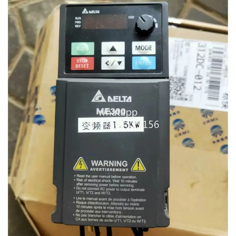 

Second hand VFD4A2ME43ANNGA 380v1.5kw inverter test Ok Quick delivery