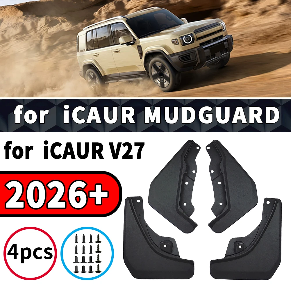 for ICAR iCAUR V27 2026 2027 Car Mud Flaps Splash Guards Front Rear Wheel Fender Mudguard Exterior Parts