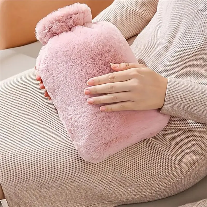 【OFF-SHELF】Materiaal PVC explosieveilige 2000 ml warmwaterkruik voor de winter, waterinjectie pluche warmers, hand- en voetverwarming