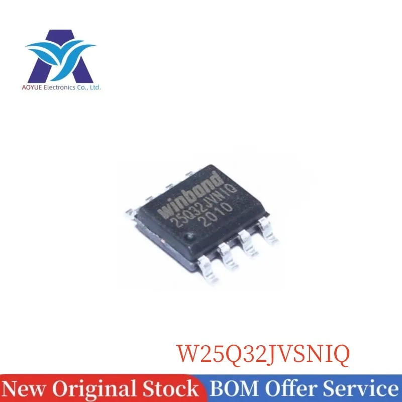 New Original IN STOCK W25Q32JVSNIQ 25Q32JVNIQ SOIC-8 SPI 3V 32Mbit NOR FLASH MEMORY Chips ic