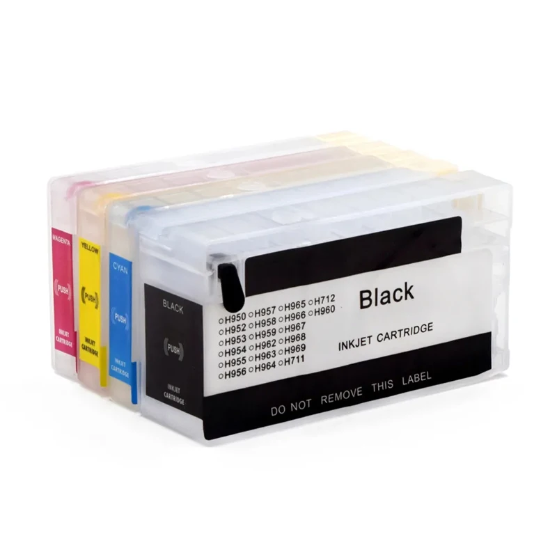 خرطوشة حبر فارغة قابلة لإعادة الملء لا رقاقة ل HP 950 951 952 953 954 955 956 957 958 959 962 963 964 965 966 967 968 969 711 712