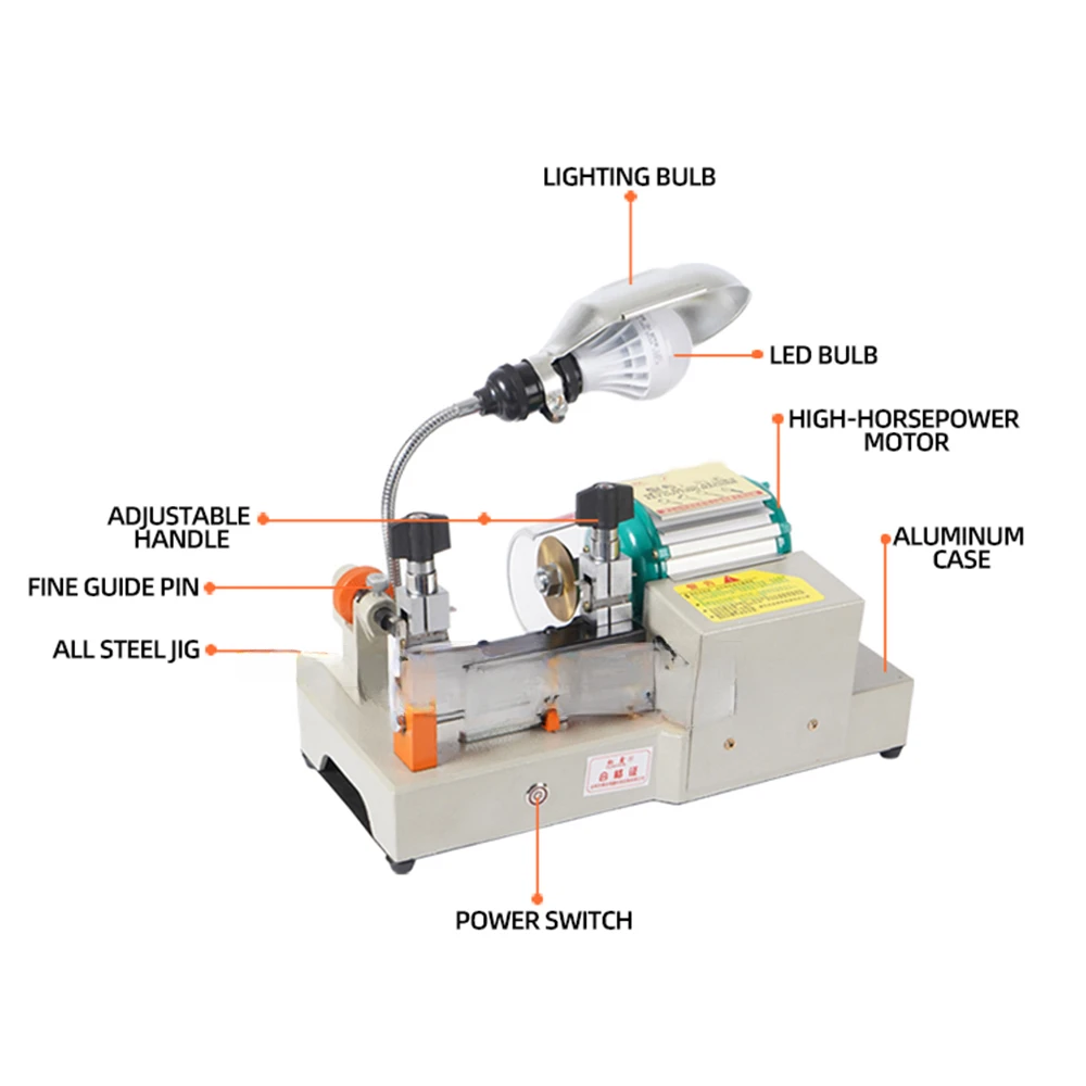 Horizontal Car Key Copy Machine, Key Cutting Machine Extended and Elevated Fixture, Remote Control Key Cutter Duplicated Machine