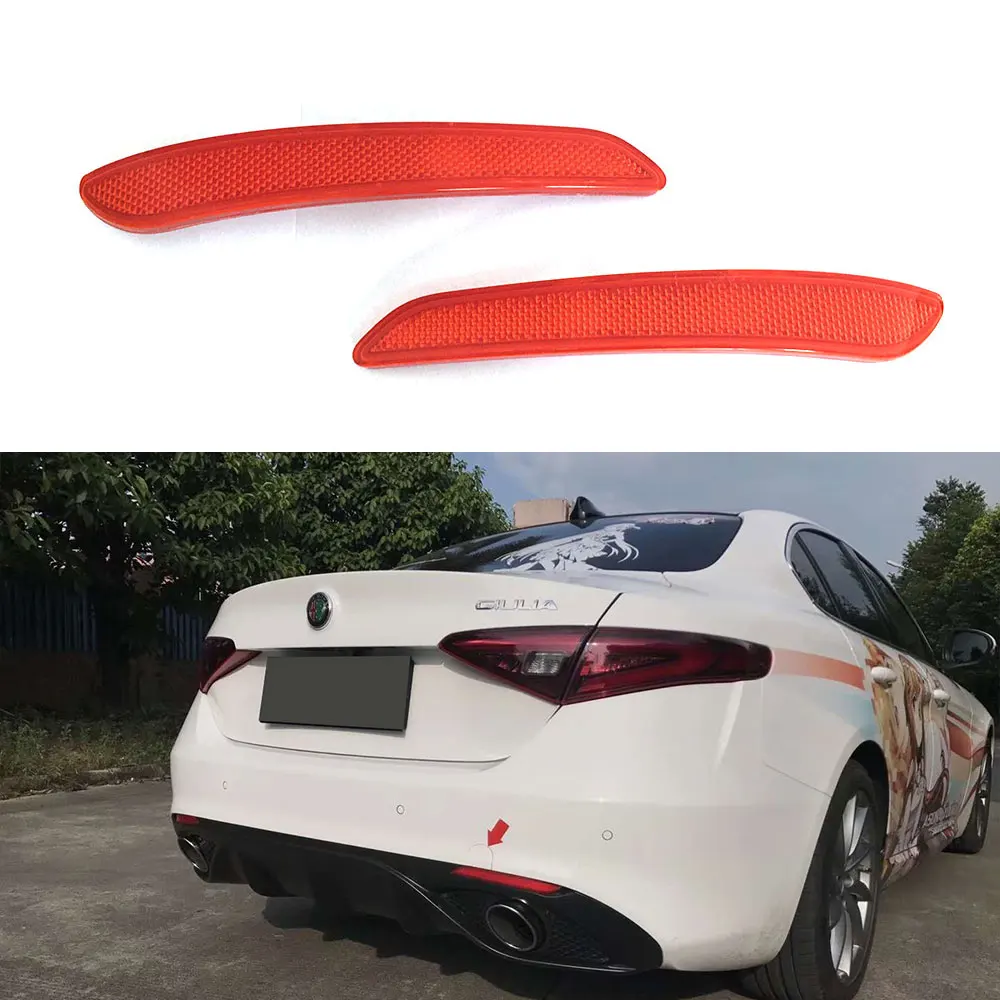 

PP Material Bumper guard strip for Alfa Romeo Giulia Standard 2016-2018 Sport Style with Carbon fiber/PP material rear Diffuser