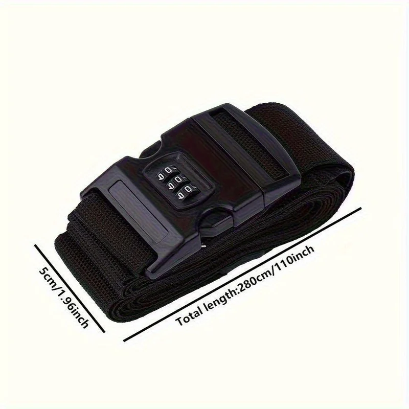 Cartoon Luggage Strap with Combination Lock, Security Tie Down Belt for Suitcase Travel, 1-Pack