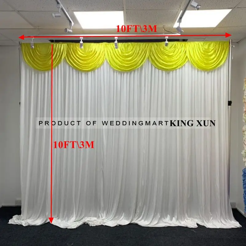 الجليد الحرير الزفاف خلفية الستار ، مرحلة الخلفية ، صور بوث ، عرض الطفل ، الحدث الطرف الديكور ، 3x3m