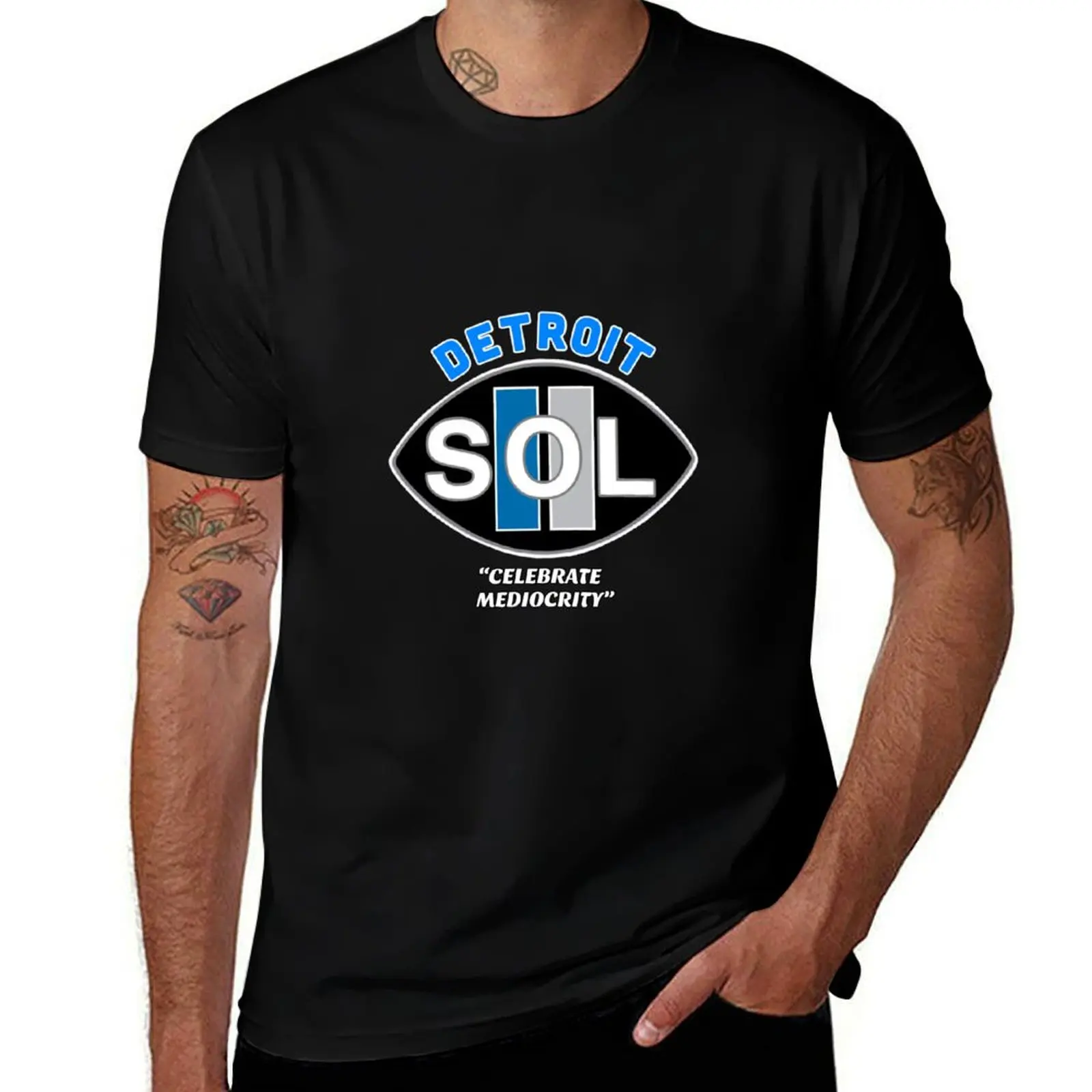 

DETROIT-S.O.L. (SAME OLD LIONS) T-Shirt man tshirt cotton t shirt pack man t shirts high quality luxury brand T-shirt