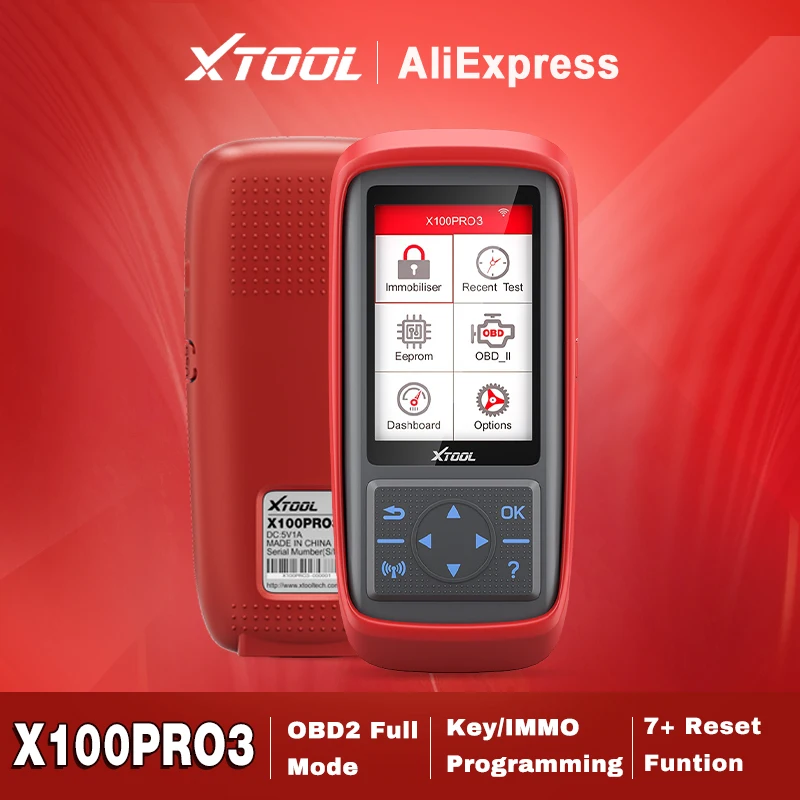 XTOOL X100Pro3 Key IMMO Programming Tool With EEPROM Adapter 13+ Reset Function Full OBD2 Car Code Reader Free Lifetime Upgrades