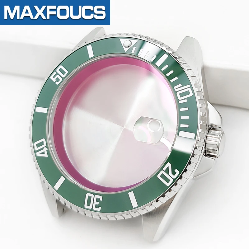 MDV-106 Gehäuse MOD Swordfish Stahl-Uhrengehäuse 3-Uhr-Position Glänzende/Gebürstete Lünette Eingesetzte Krone Gehäuseboden Saphirglas Kundenspezifisches Teil – Detail 11