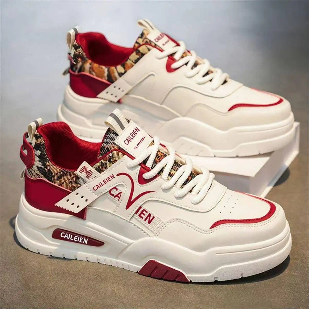 

Casual Fashion Leather Sneakers New Skateboard Mens Shoes Outdoor Sports shoes Hiking Tennis Platform Luxury footwear