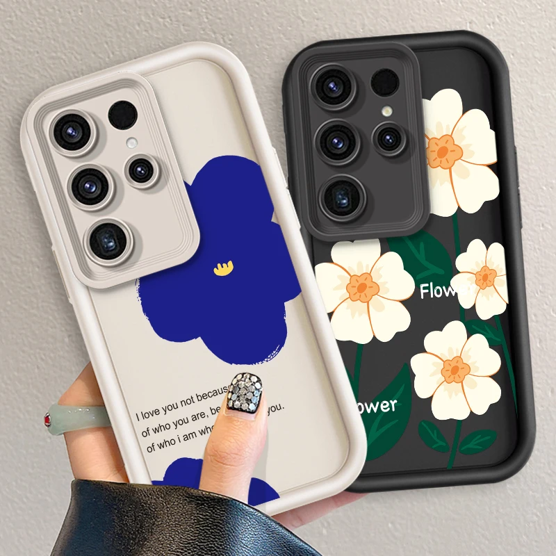 

Beautiful Flower Cartoon Art For Samsung Note 20 S24 S23 S22 S21 S20 Ultra Plus FE A25 A23 A22 A15 A31 5G Eye Ladder Funda