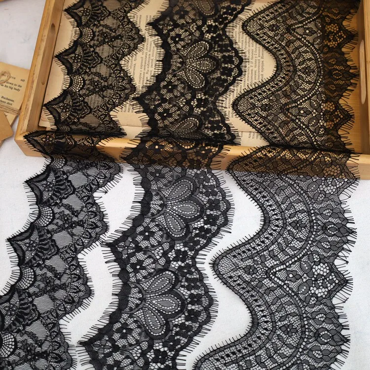 15 Meter = 5 Stück. Wellenrand-Wimpernspitzenborte, Kleidungsverzierung, Dekorationsmaterial, DIY-Hochzeitsschleier, Vorhangzubehör für Zuhause. – Detail 3