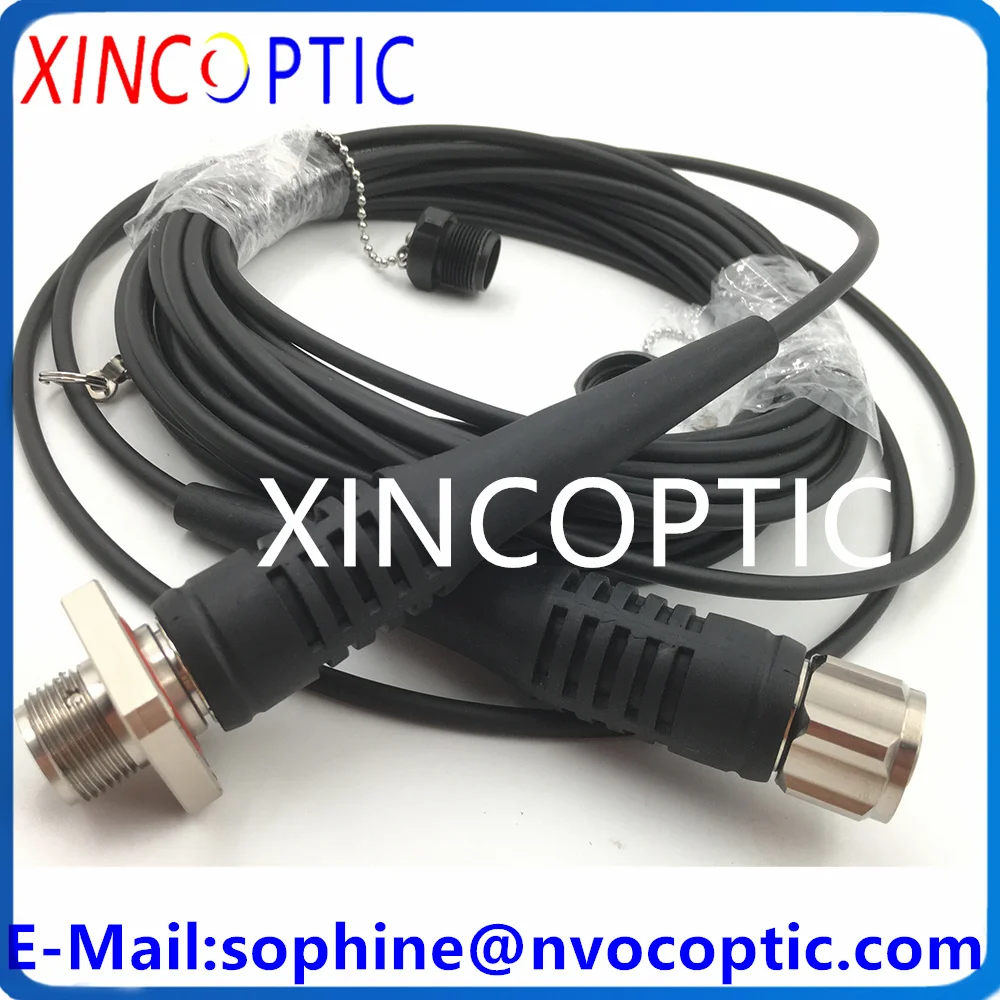 

4C ODC Socket-ODC Female To Male Round 200M Fiber Cable Connector And 2Pcs 4Core SM ODC Square Socket To LC 1M Optic Pigtail