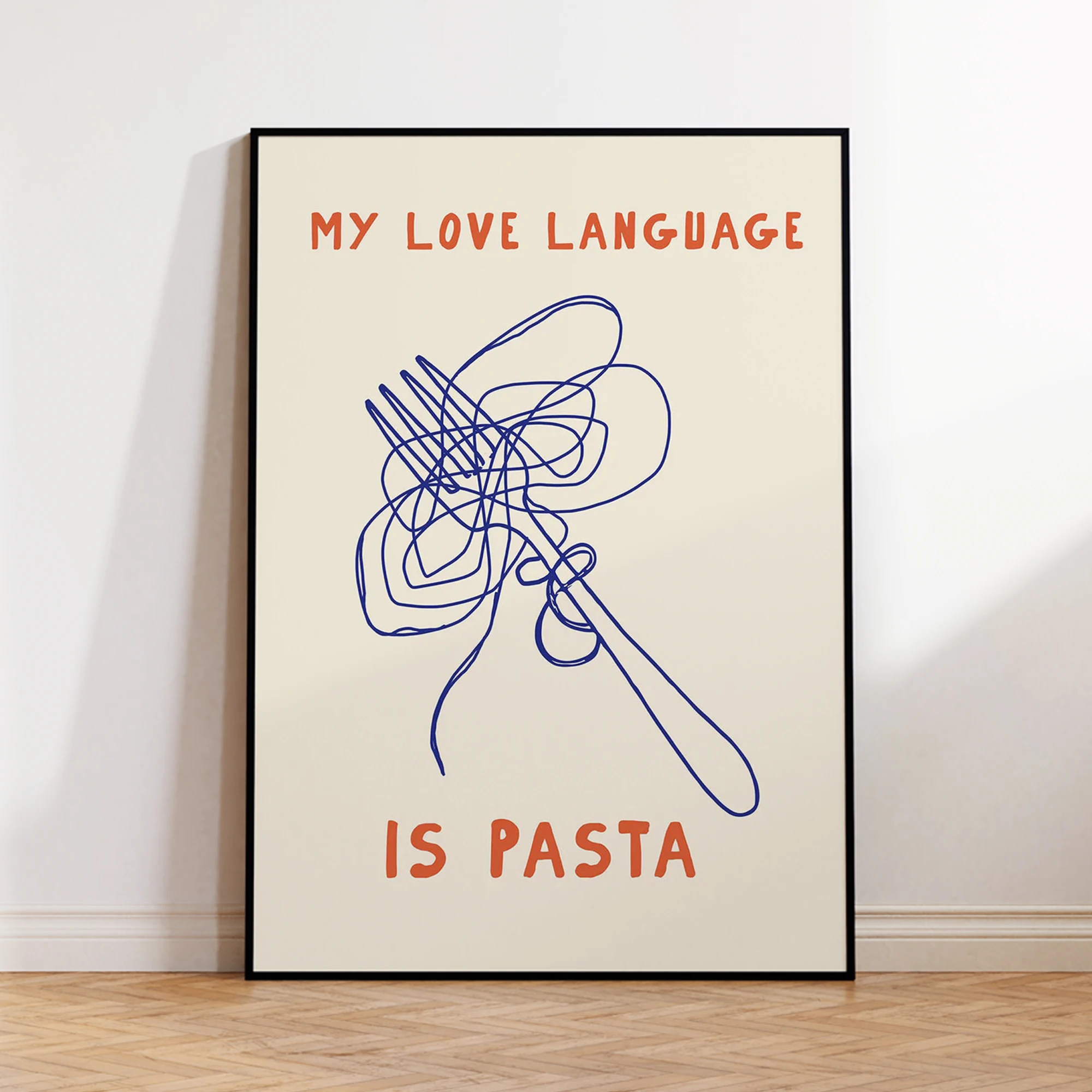 

Modern,Minimalist My Love Language Is Pasta Wall Art Print Canvas Painting Poster Picture For Living Room Kitchen Home Decor