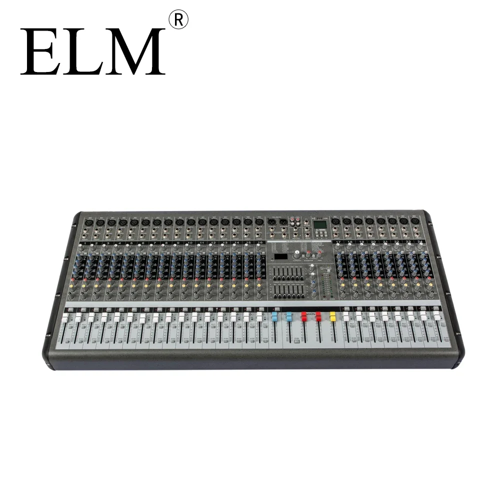 Professional Audio Mix-er ELM PMR-2460 Best DJ Mixer Professional Digital Echo Mix-er Power Amplifier USB Interface Controller