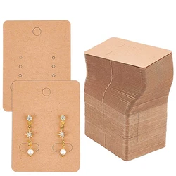 50 adet/grup 3.8x4.8cm boş Kraft kağıt küpe ekran kartları küpe paketi asın etiketi kartı DIY kulak çıtçıt takı ekran kartı