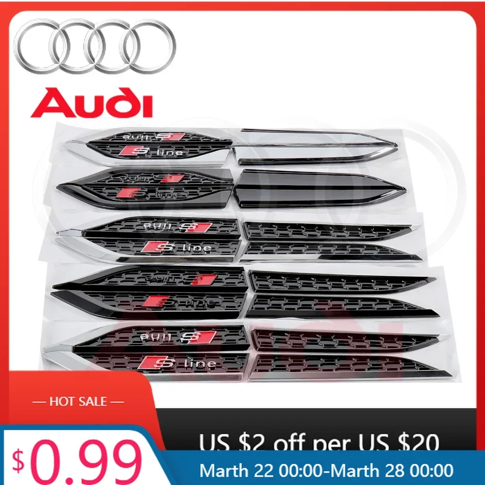 

Hub Caps Hot For Audi 2025 2PCS Audi 3D ABS Stickers Car Fender Side Emblem for Audi A3 A4 A5 A6 A7 A8 A1 A2 Q2 Q3 Q5 Q7 Q8