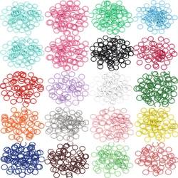 50pcs/lot 8 10 mm Colorful Single Loops Open Jump Rings Split Rings Connector for DIY Bracelet Necklace Jewelry Making Accessory