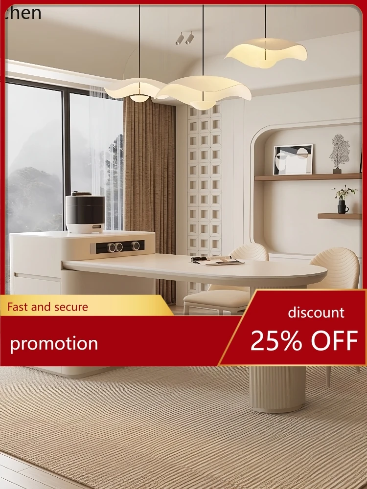 

HT retractable island table integrated simple household light luxury rock slab guide table