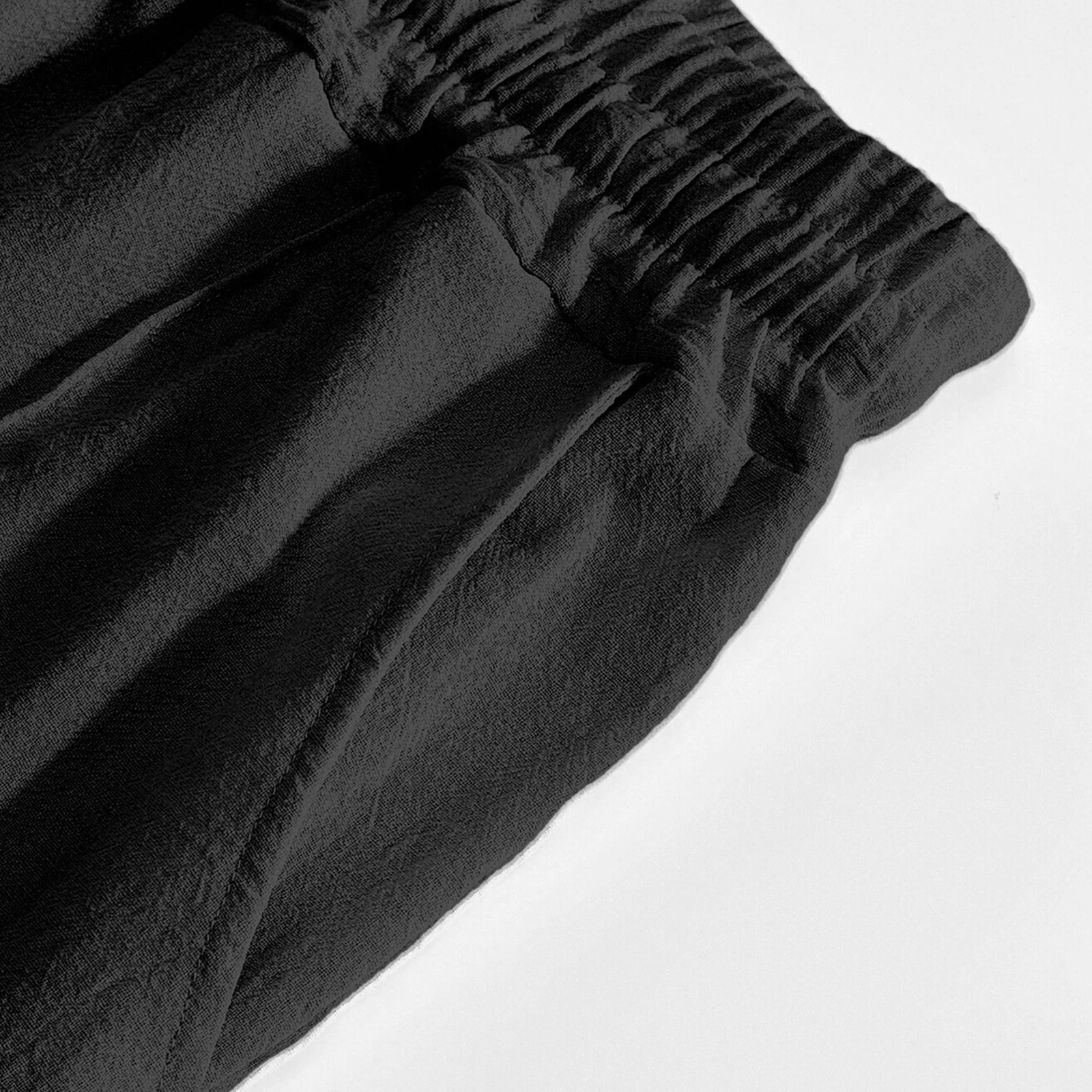 

Men Casual Pants, Elastic Waist Drawstring Loose Pants Trousers with Pockets for Daily