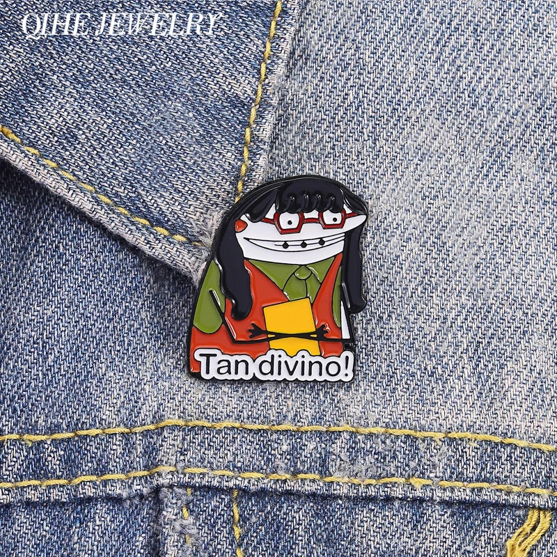Pinos de esmalte de menina feia da série de TV de comédia americana Tan divino! Broches de menina feia lapela crachá moda bolsas joias presente para amigos