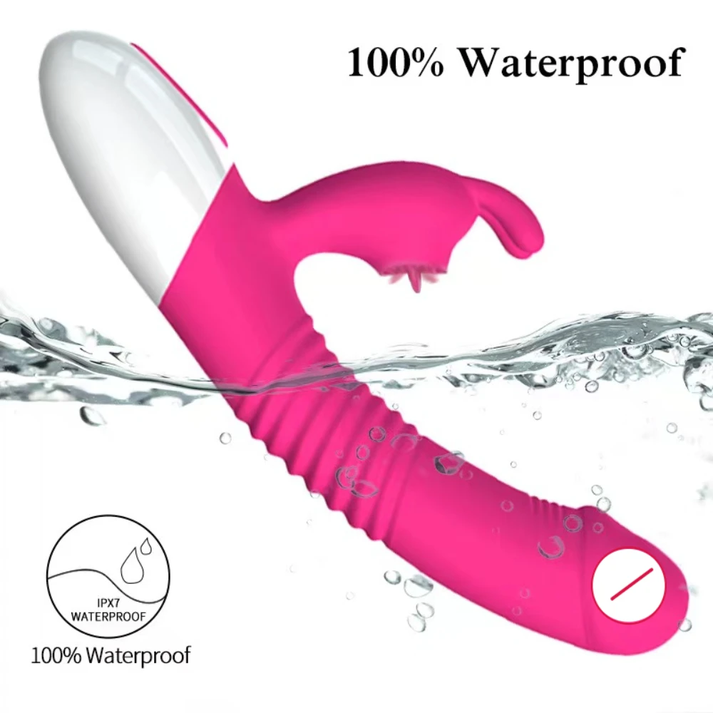 Vibrator For Women 2 In 1 Licking Machine Clitoris Stimulator G-Spot Powerful Vibro Dildo Wand Female Clit Sucker Adult Sex Toys