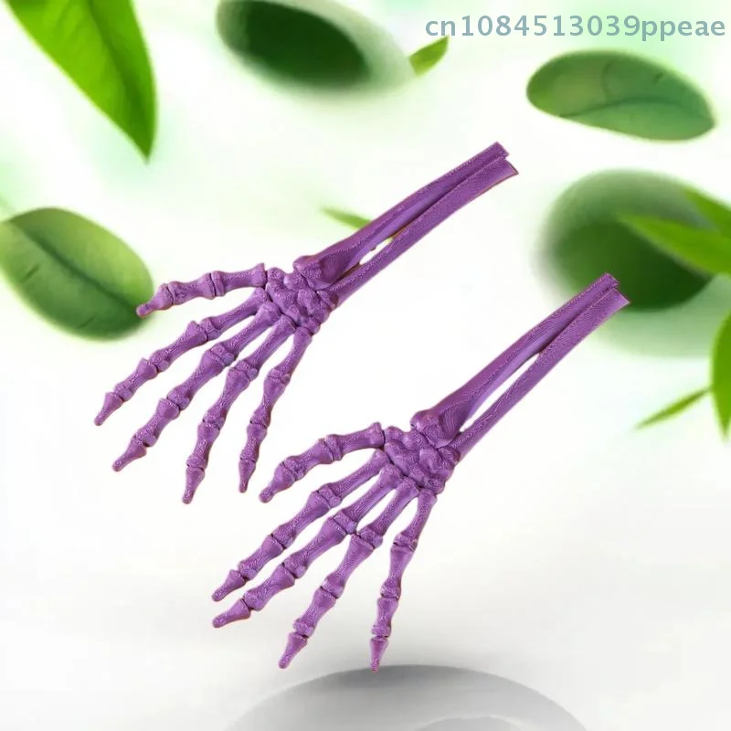 2 Pcs 3D Printed Plastic Scary Decoration Halloween Skeleton Hand Prop For Haunted House Horror Party Table Display Ghost