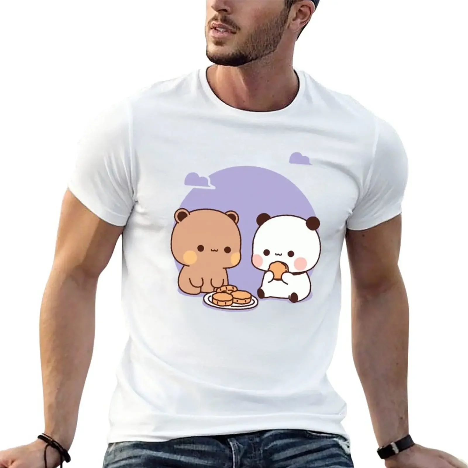 

Panda And Brownie Bear Couple T-Shirt sweat shirt blanks Men's clothing