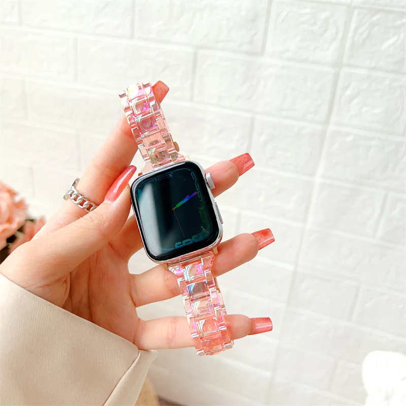 لساعة Huawei Watch fit 4 band حزام راتينج شفاف ملون Huawei Fit3 سوار مناسب 2 أشرطة شفافة Smartwatch معصمه Correa