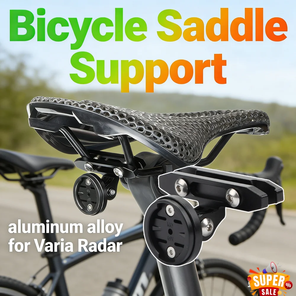 

Bicycle Tail Light Bracket Aluminum Alloy Bike Lamp Holder Shockproof Anti Slip Adjustable Angle for Garmin Varia Radar