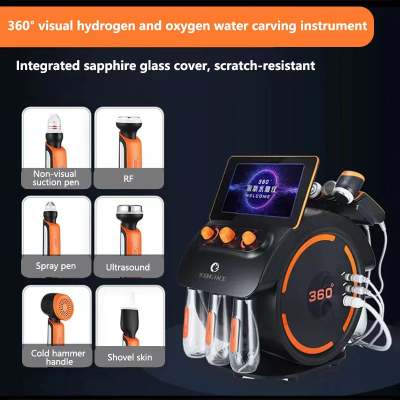 Multifunction Beauty Hydra Dermabrasion Facial Machine Facial Lift Skin Care Skin Detection 6 In 1 H2o2 Small Bubble Spa Device