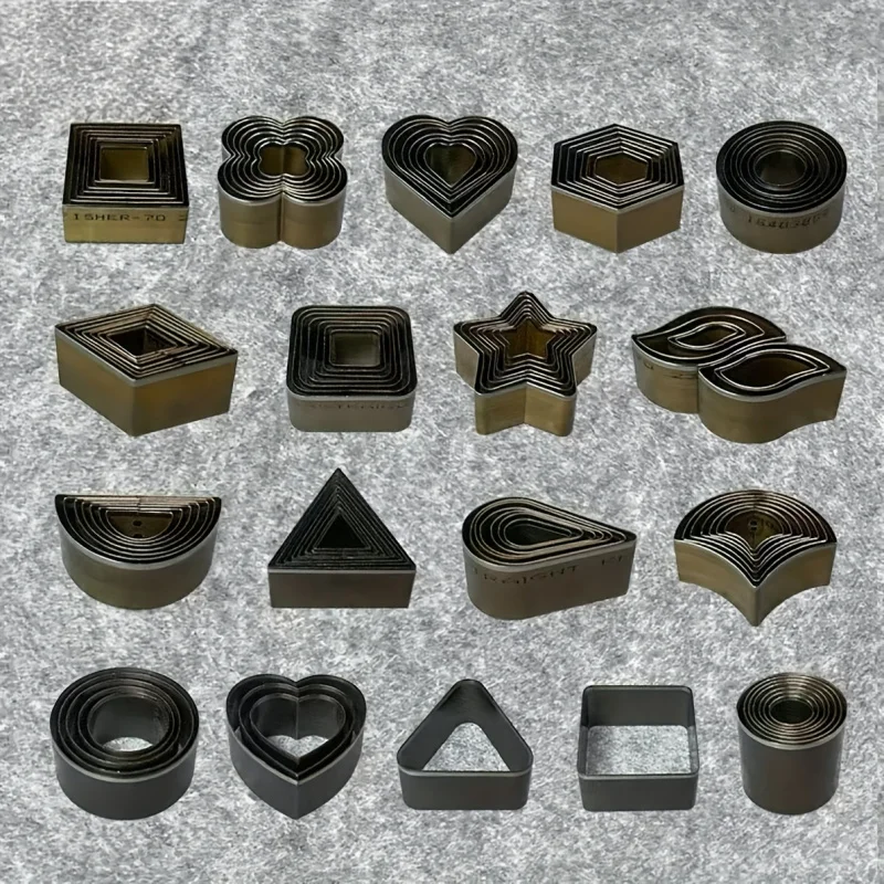 Image of 7 Stück/Set 20 mm-50 mm 7 Größen Stanzen Formen importiertes Messer Kunstleder Stempeln DIY Kunstleder Bohrform