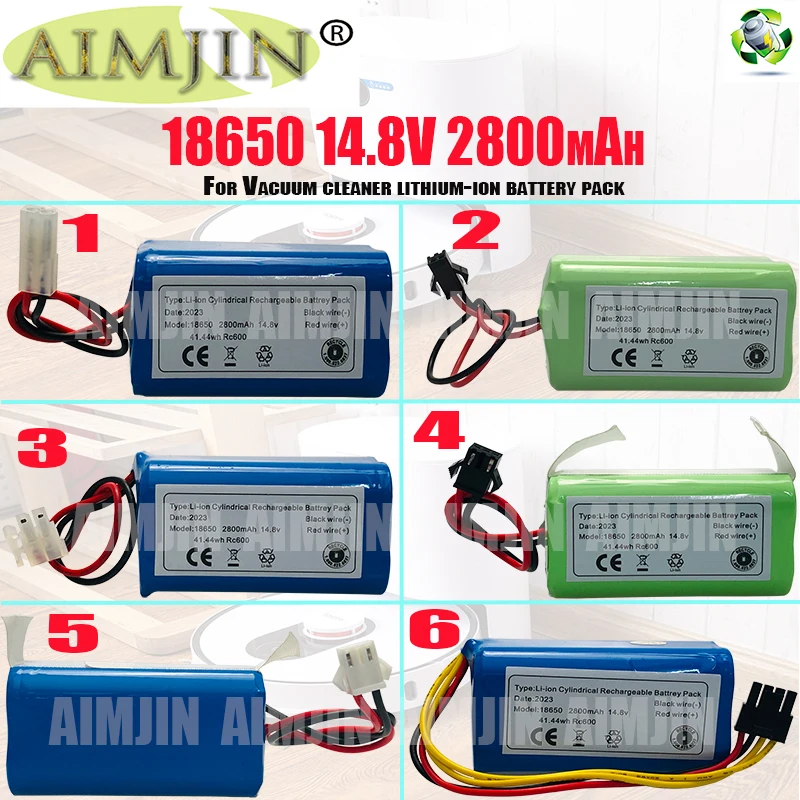 Литий-ионный аккумулятор 14,8 в, 2800 мАч, 4S1P для Xiaomi/ILIFE/pel esensial/Tesvor/RoboVac/Cecotec Conga/liectrousx/Eufy robvac ce14.4в