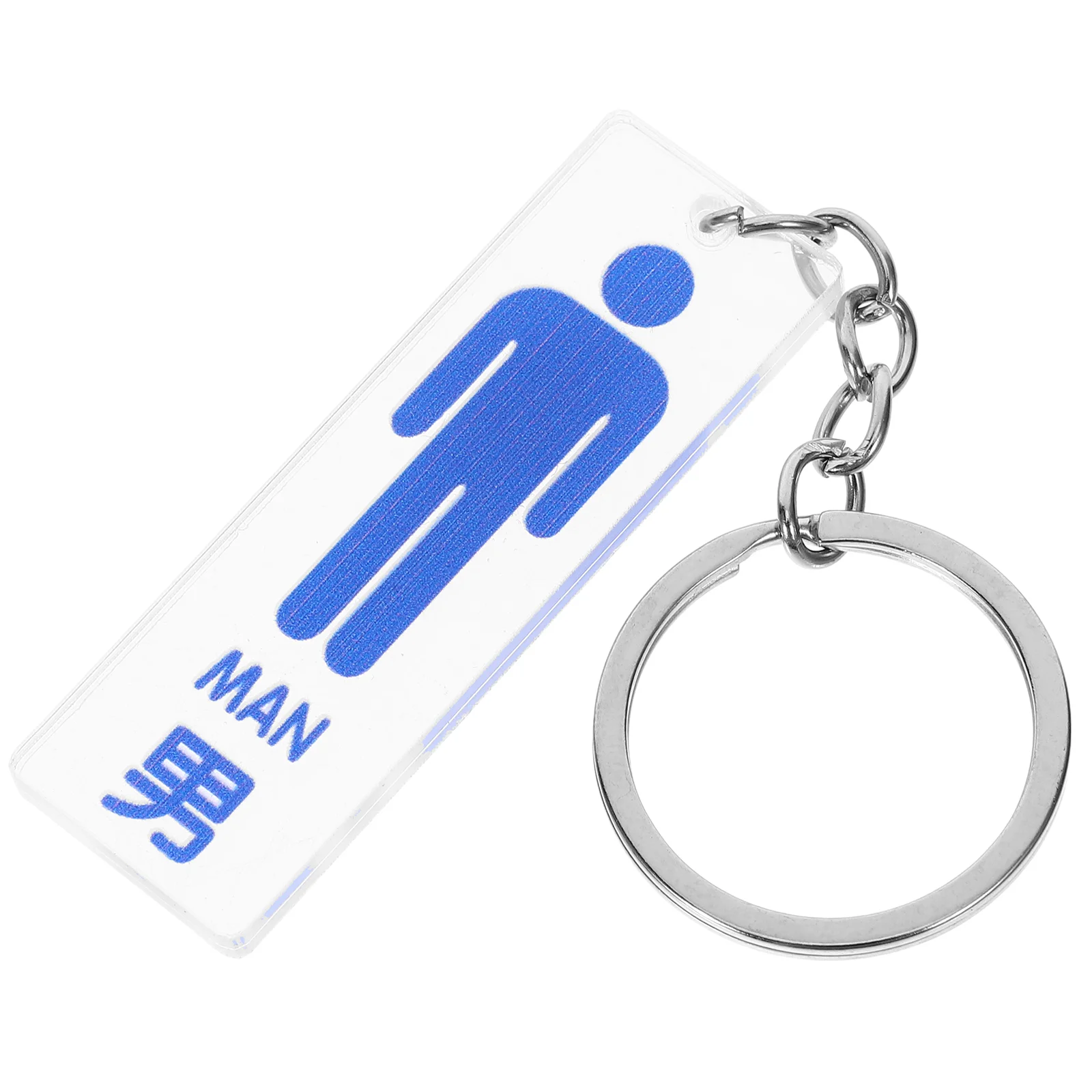 Key Chain Keychain for Men Mens Ring Decoration Backpack Keychains Acrylic Restroom Pass Bag Hanging Ornament Man Bathroom