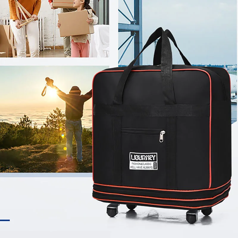 حقيبة من القماش الخشن قابلة للطي لرحلات عطلة نهاية الأسبوع، حقيبة أمتعة السفر العائلية، حقيبة هدية جاهزة لعطلة نهاية الأسبوع، حقيبة دفل، حقيبة حمل، حقيبة بين عشية وضحاها #5