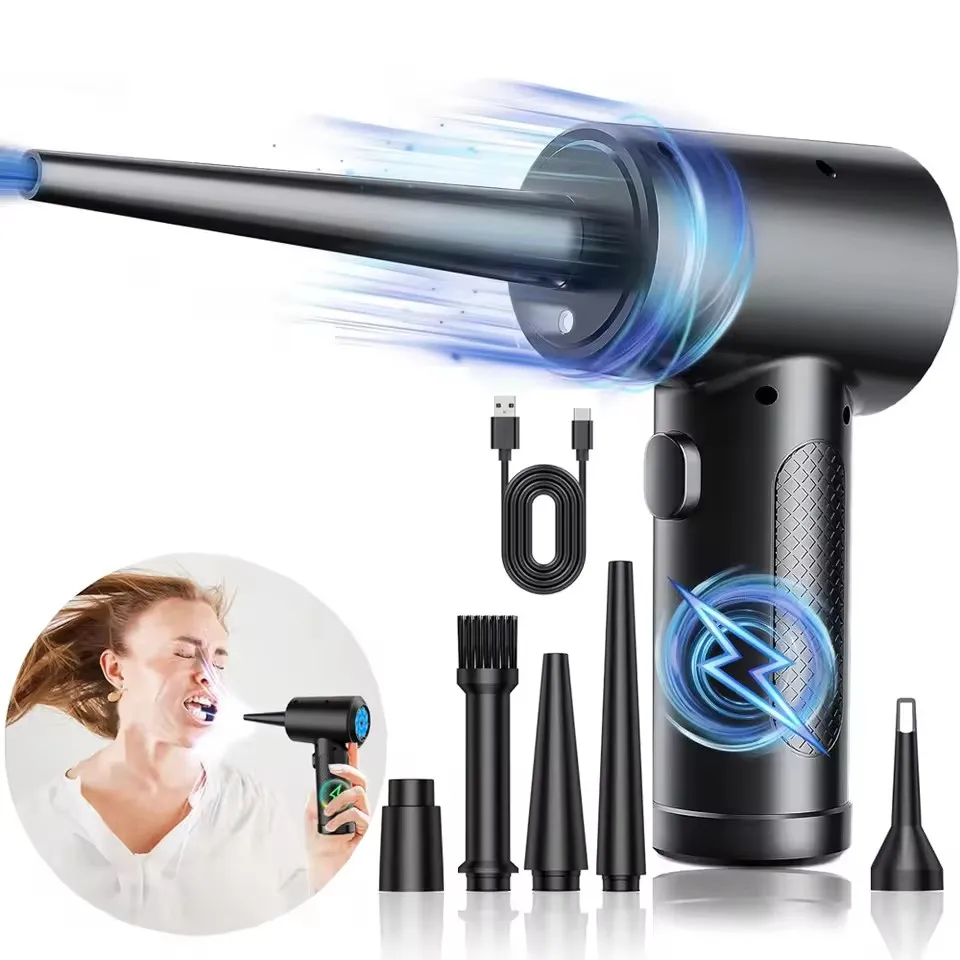 

Пылесос со сжатым воздухом, электрический перезаряжаемый беспроводной воздуходувка со сжатым воздухом для очистки компьютерной клавиатуры, камеры, автомобиля, дома