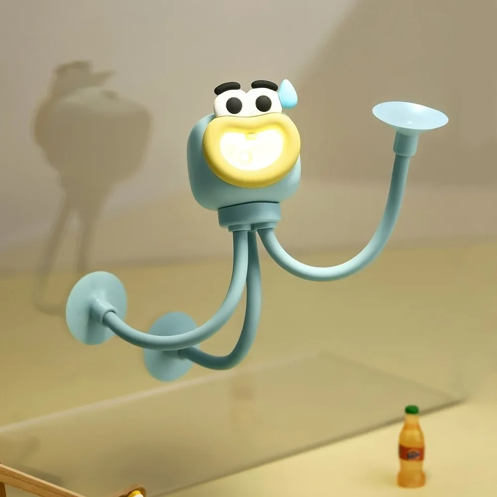 

Mini Cartoon Octopus Shape Night Light Creative Adjustable Foldable Table Lamp Phone Stand Eye Protection Desk Decor Lamp Kids