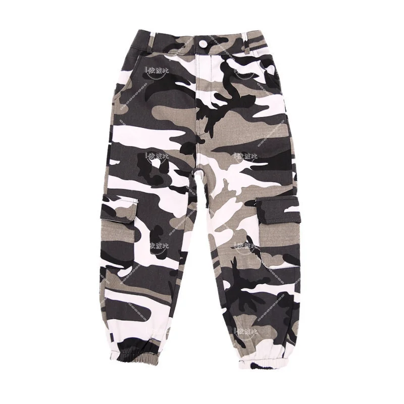 Wine Boy Girl Hip Hop Clothing Running Camo Pants Jazz Dance Clothing Dance