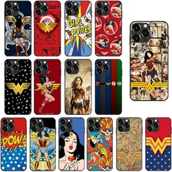 AI-77 Wonder Super Woman Soft Case For iPhone 15 14 13 12 11 Mini Max Pro Plus