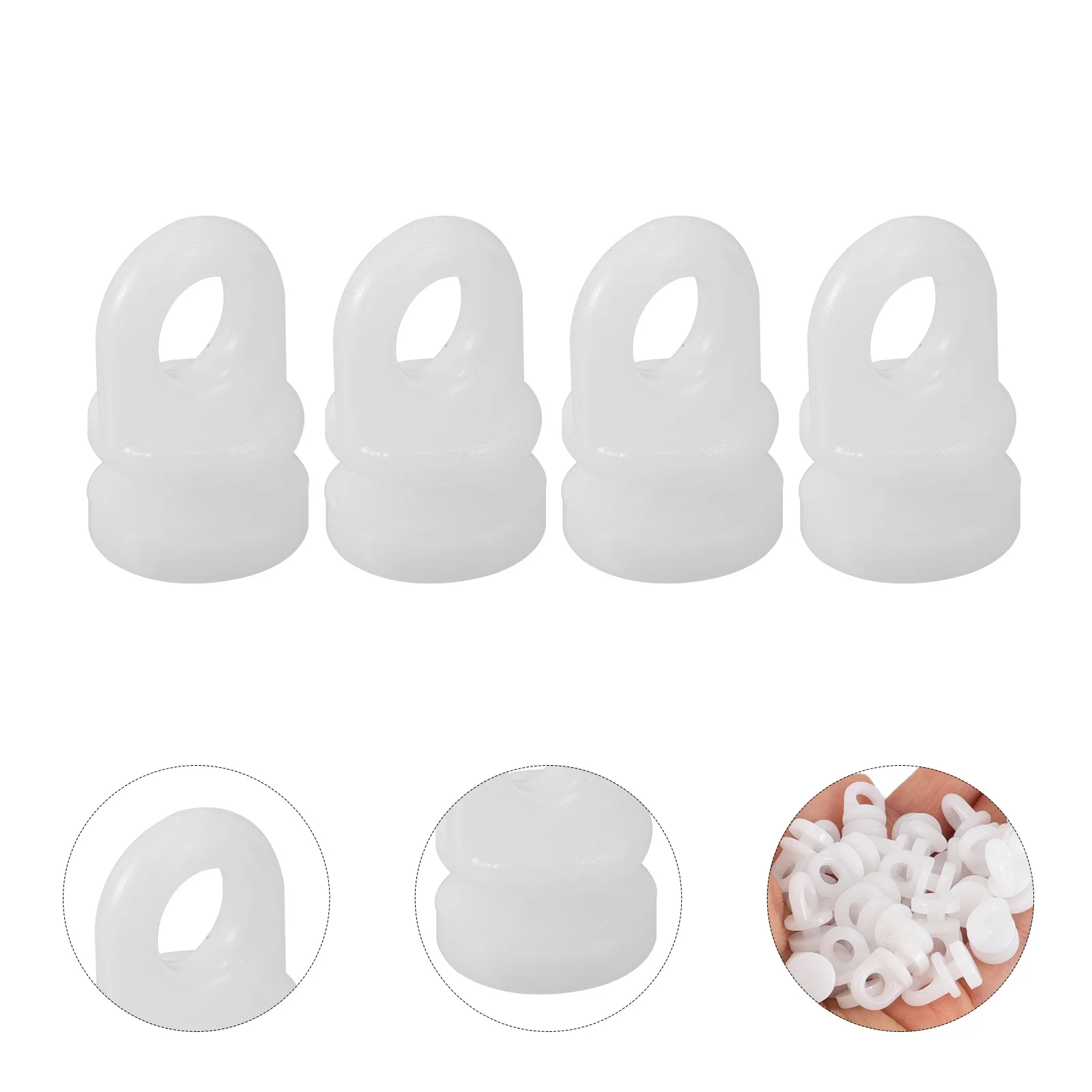 

200Pcs Curtain Track Slider Roller Set Universal Plastic Curtain Clips Rings Hooks Smooth Sliding Quiet Operation Ceiling