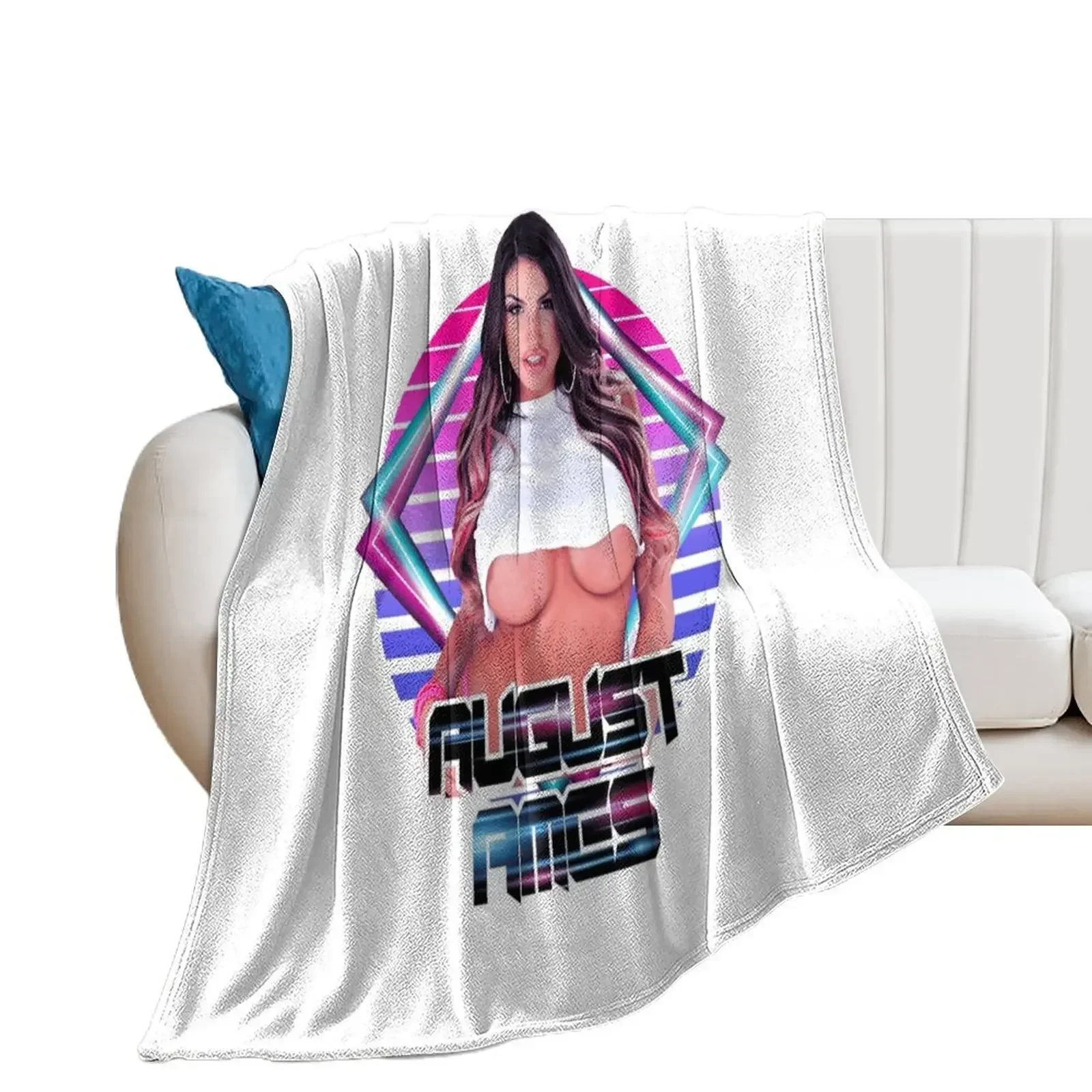 

August Ames Throw Blanket Personalized Gift wednesday anime Bed Blankets