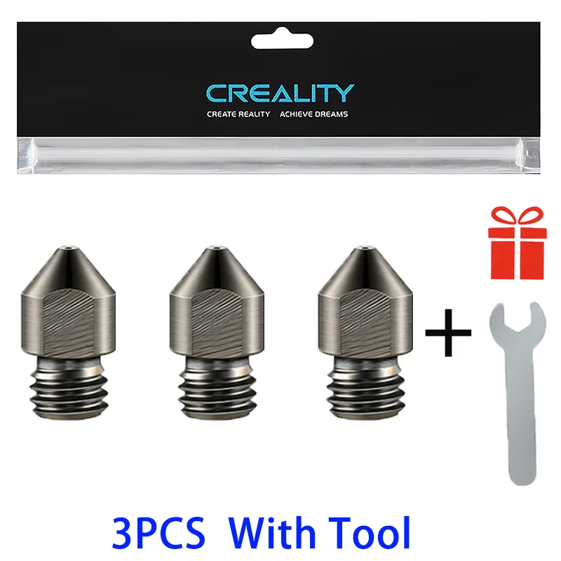 Offizielle Creality MK8 Düse aus gehärtetem Stahl 0,4mm für Ender 3, Ender 3 Pro, Ender 3 V2, Ender 5 und CR-10 Serie 3D-Drucker