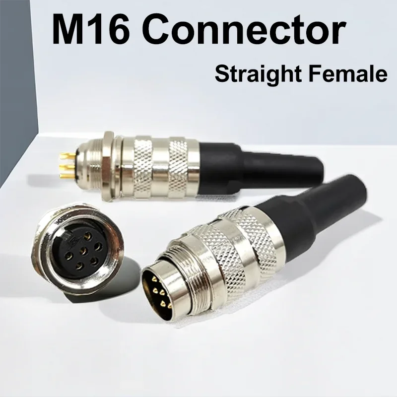 

5/10/20 Pcs M16 J09 Series Forward Metal Aviation Connection Plug Straight Female Hole Plug 2/3/4/5/6/7/8/12/16/18/19/24 Pin